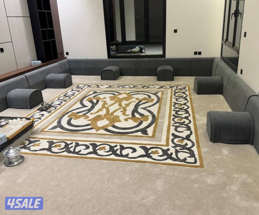 تفصال مساند ظهر +سجاد ساده ومشجر قص بالمتر4