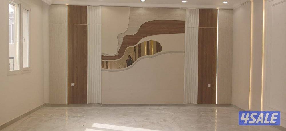 اصباغ وديكورات مودرن حديث صبغ بدون رائحه وديكورات شاشه خلفيه سرير2