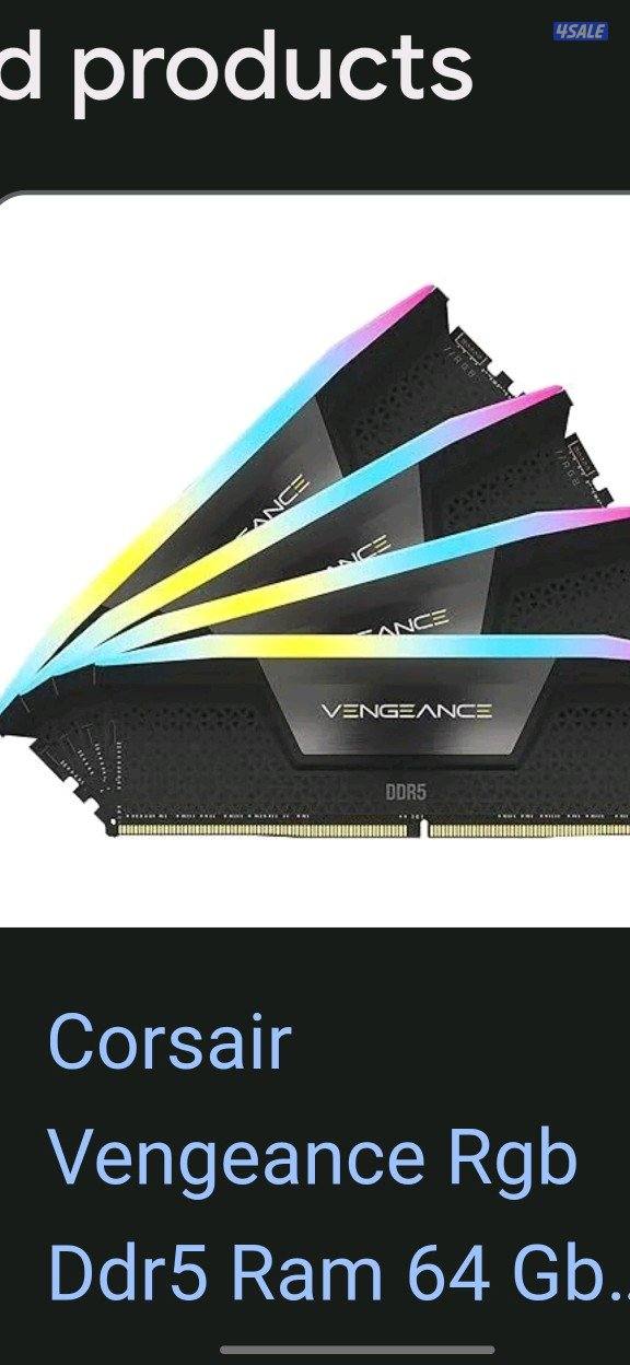 رامات
CORSAIR 7200 ddr5 x 40