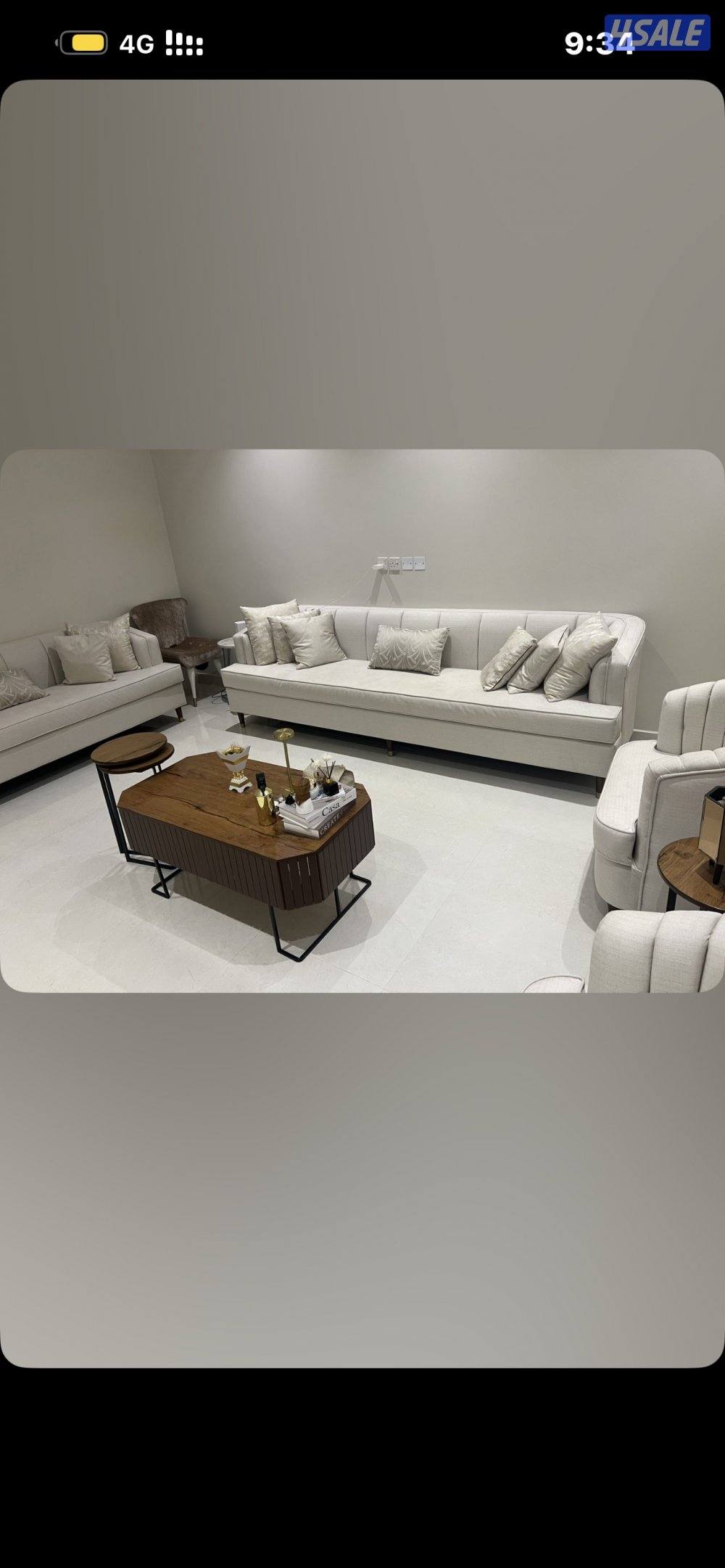 كنب مع ستارة والطاولة ماصارلها شهرين جديدة وفاتورتها عندي1