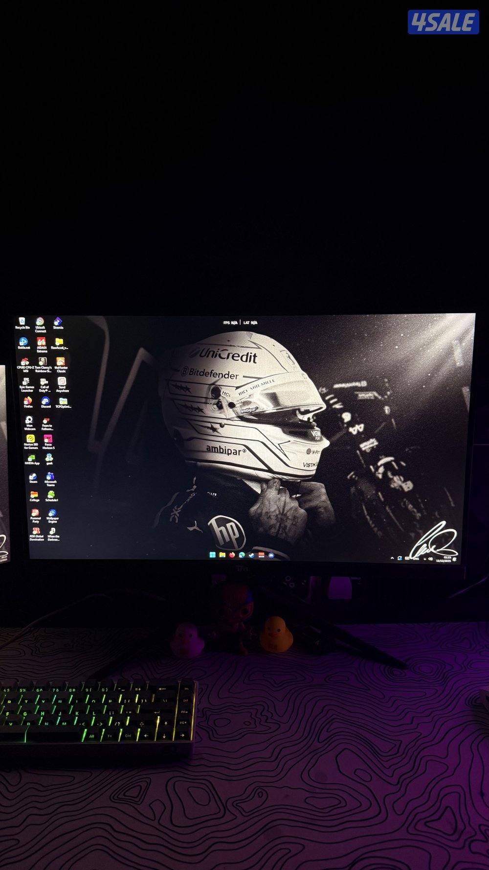 PC 4060 ti 16GB 🔥280hz IPS الجهاز عليه كفاله ✅ مع شاشة2