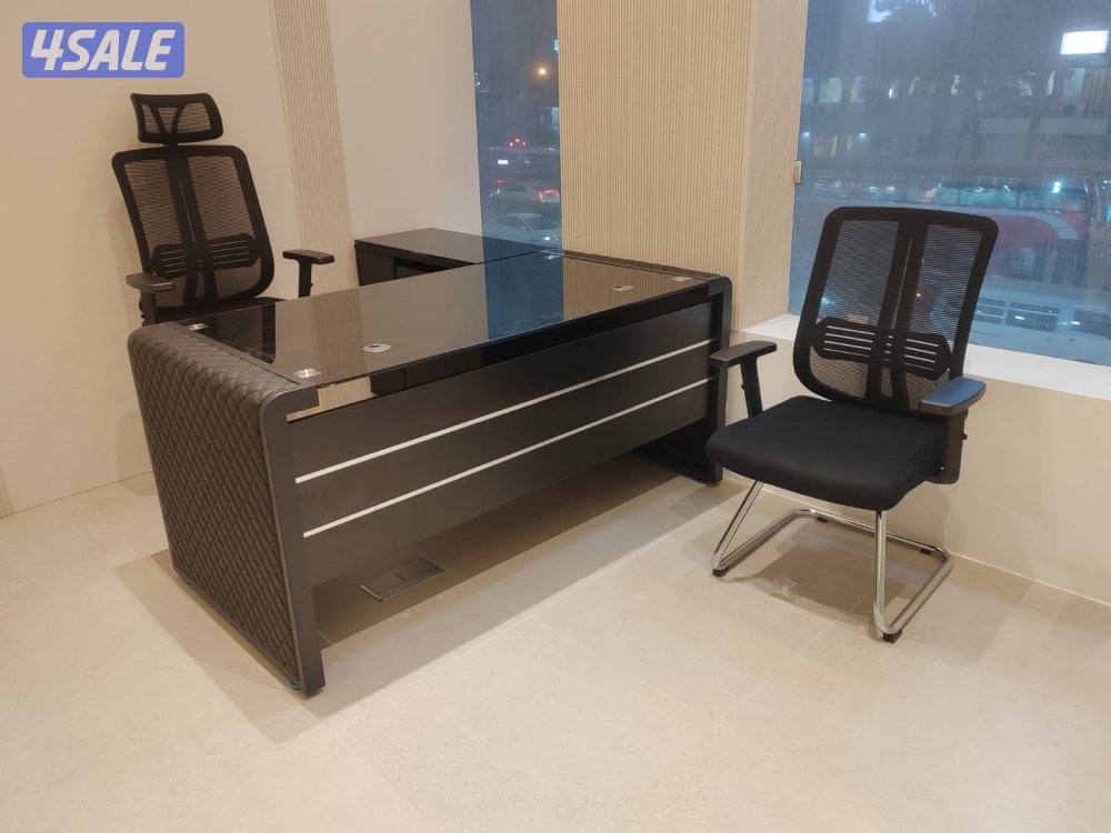 اثاث مكتبي شامل جديد مكاتب دراسية مكاتب موظفين ومدراء خشب وزجاج كراسي0