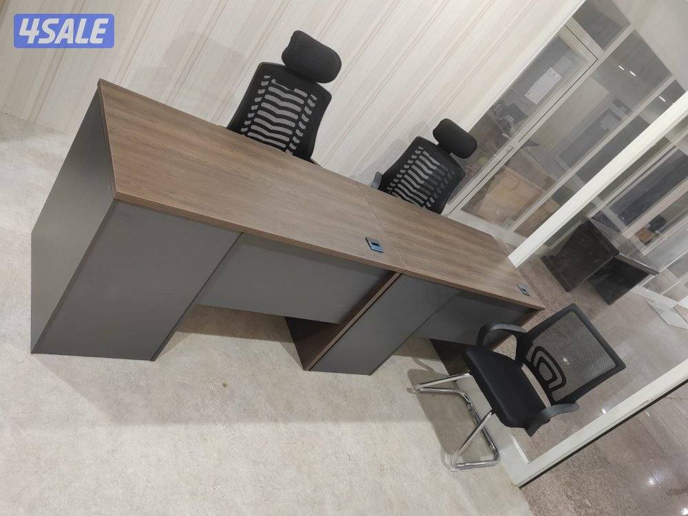 اثاث مكتبي شامل جديد مكاتب دراسية مكاتب موظفين ومدراء خشب وزجاج كراسي4