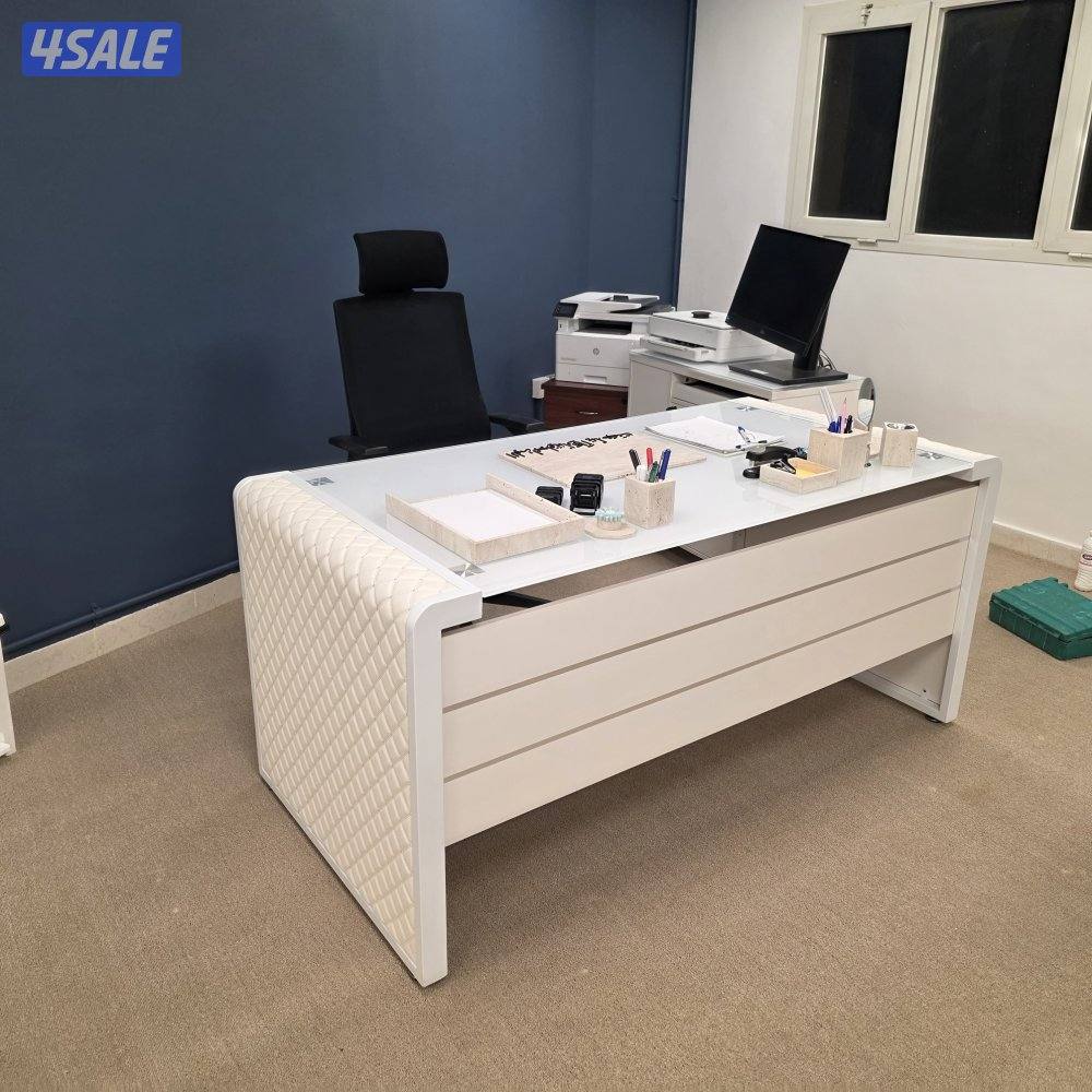 اثاث مكتبي شامل جديد مكاتب دراسية مكاتب موظفين ومدراء خشب وزجاج كراسي9