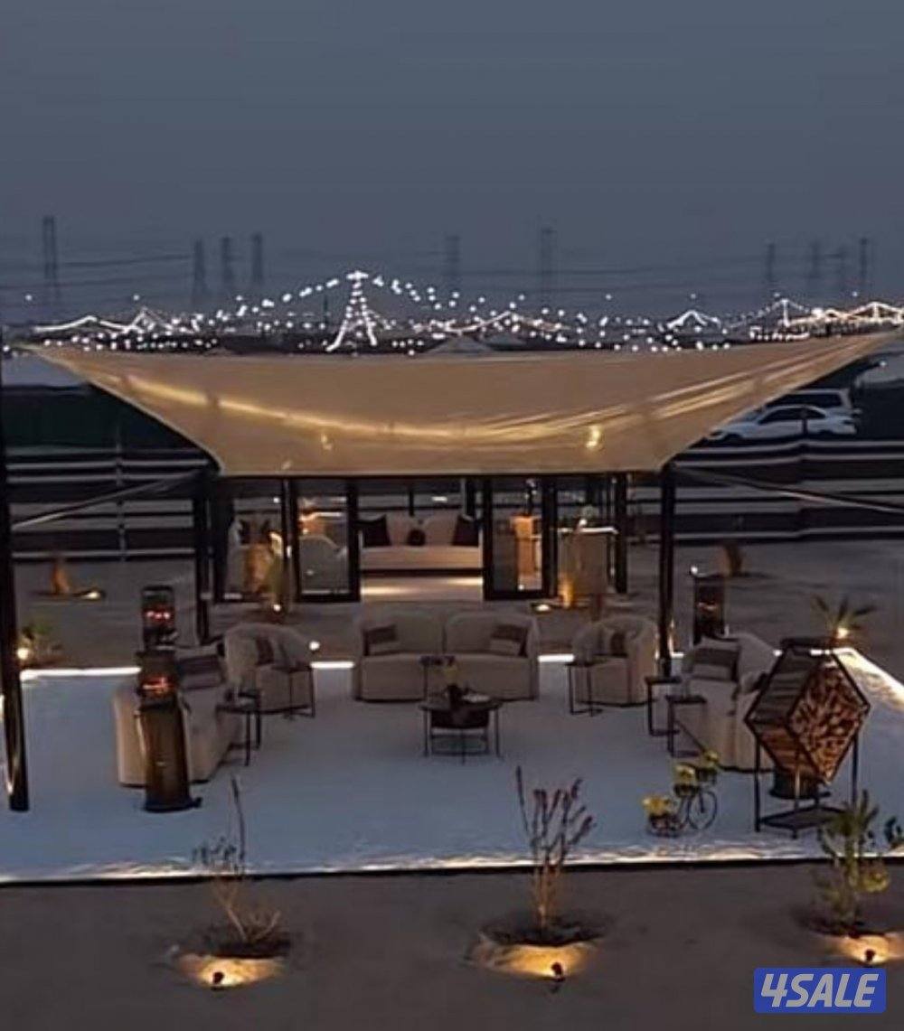 مظلات مخيم - ستاندات حطب - جمل مضيء - كراسي وجميع اعمال الحداده0