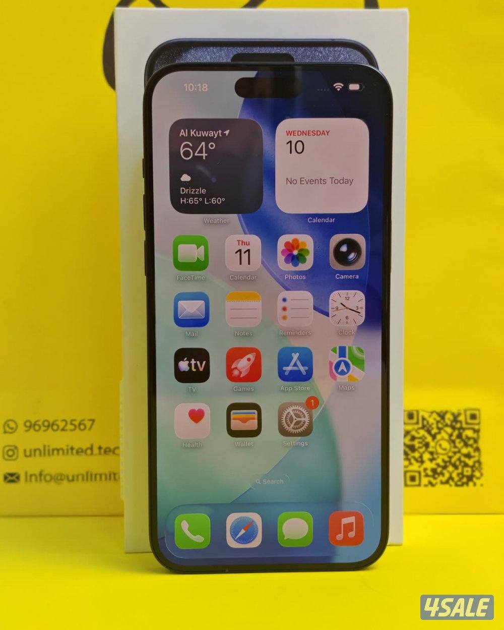 ايفون 15 برو ماكس، 512GB، أزرق تيتانيوم iPhone 15 Pro Max 512GB Blue T7