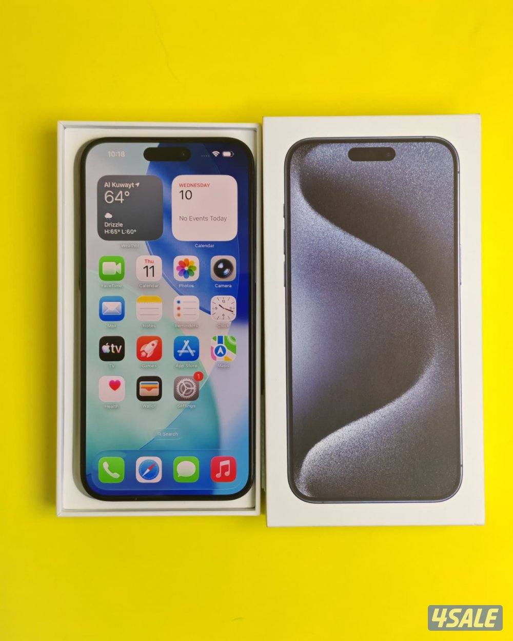 ايفون 15 برو ماكس، 512GB، أزرق تيتانيوم iPhone 15 Pro Max 512GB Blue T9