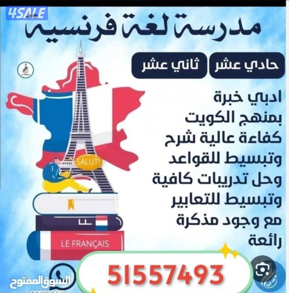 مدرس فرنسي خبره كبيره صف11و12 (شرح وتلخيص و حل اختبارات)2