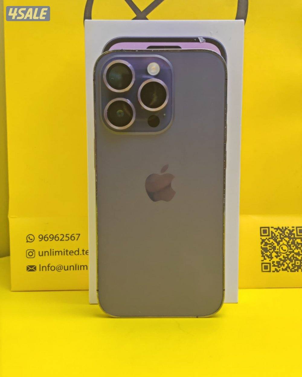 آيفون 14 برو – 256GB – بنفسجي – 81٪ iPhone 14 Pro 256GB Purple,Battery4