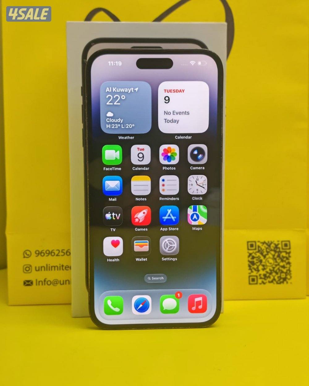 آيفون 14 برو ماكس – 128GB – أسود – 85٪ iPhone 14 Pro Max 128GB Black,8