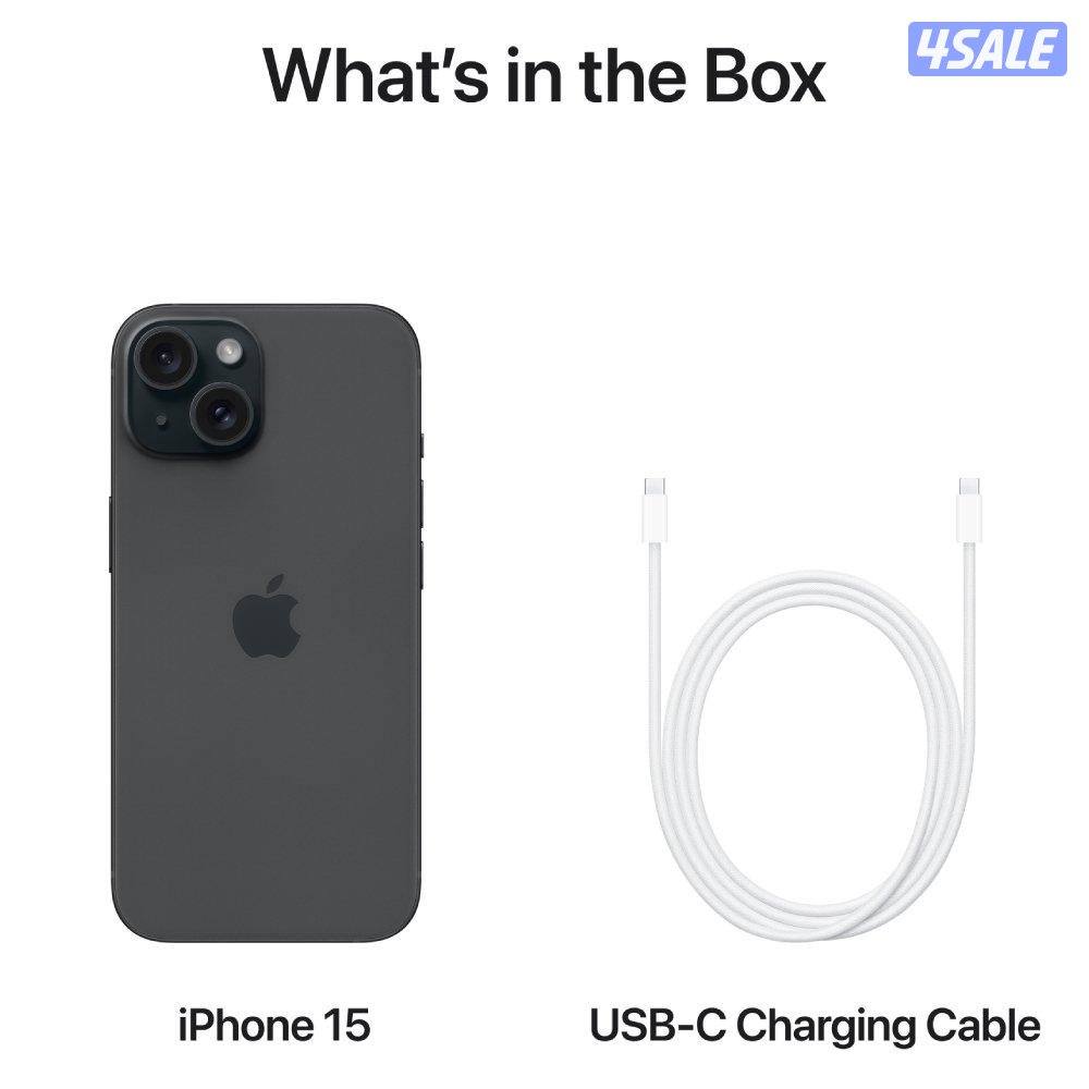 آيفون 15 – 128GB – أسود – 5G – جديد iPhone 15 128GB Black,  5G, Bra1