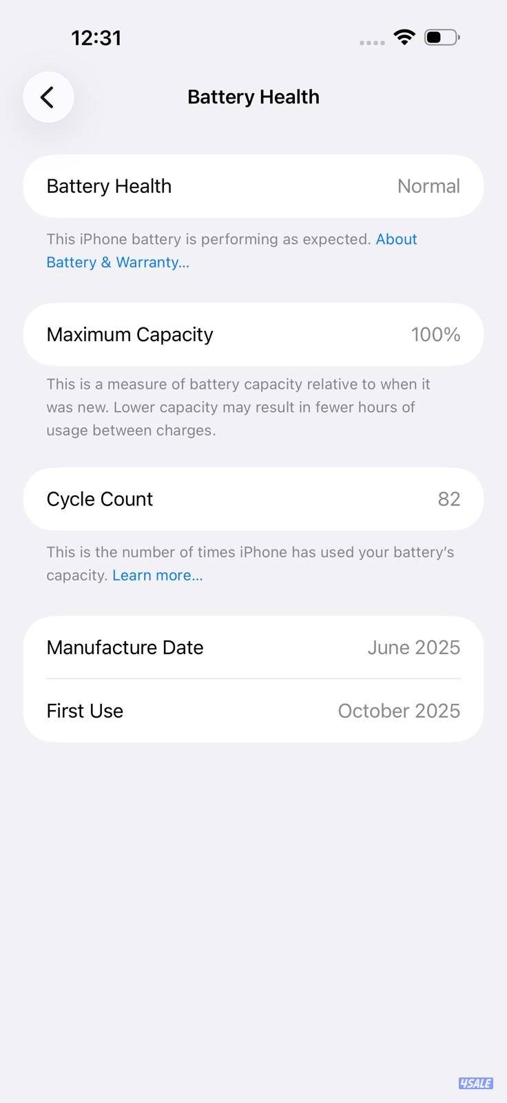 ايفون 16 برو ماكس – 256GB – أسود – 82٪ iPhone 16 Pro Max 256GB Black10