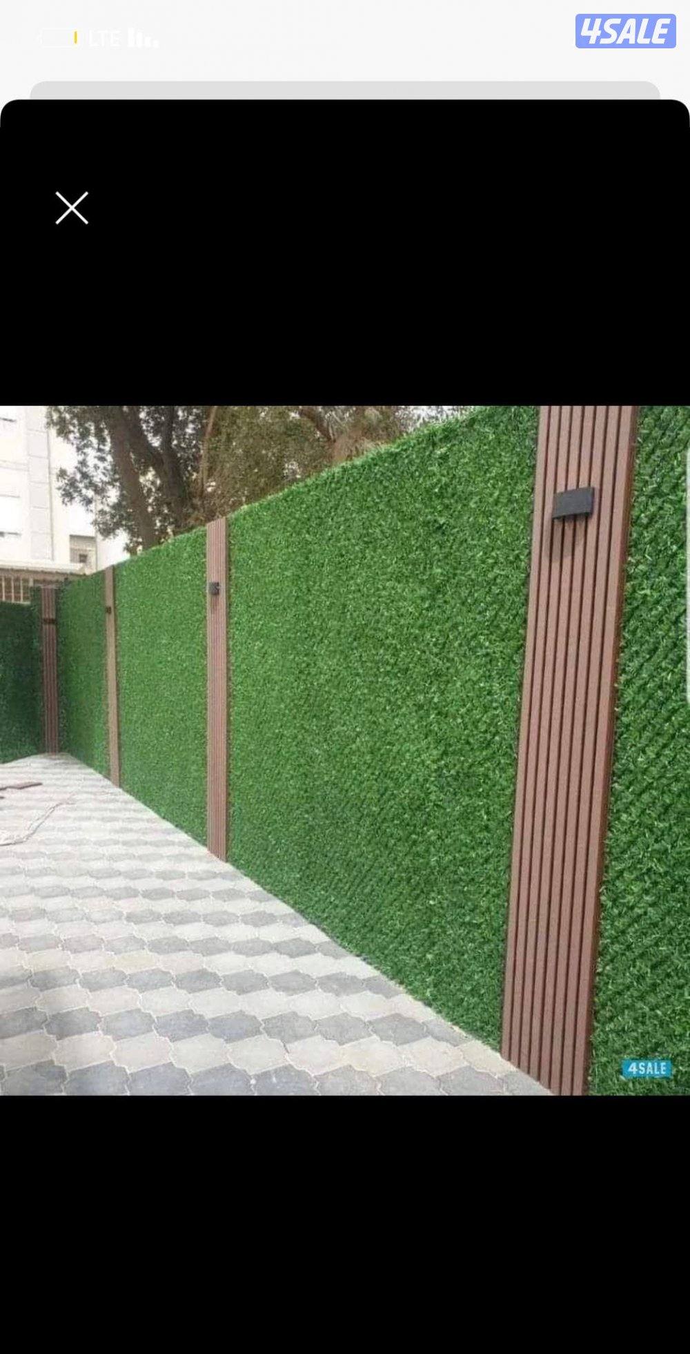 تصميم وتنسيق الحدائق تركيب ثيل صناعي وطبيعي وسور تركي4