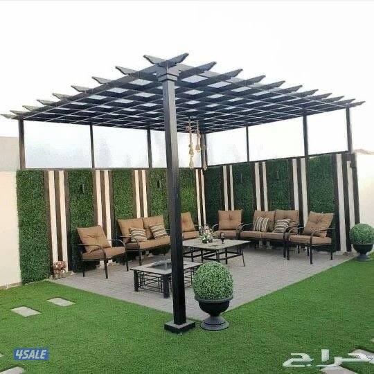 تصميم وتنسيق الحدائق تركيب ثيل صناعي وطبيعي وسور تركي9