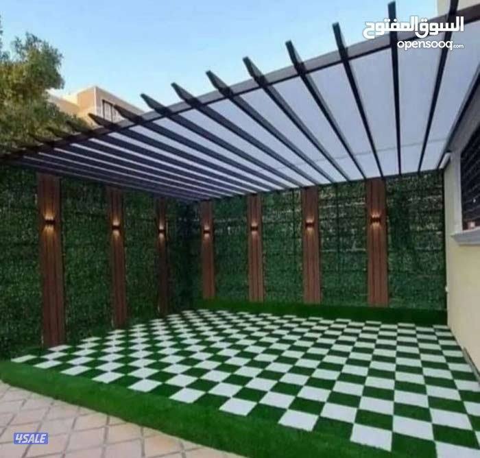 تصميم وتنسيق الحدائق تركيب ثيل صناعي وطبيعي وسور تركي13