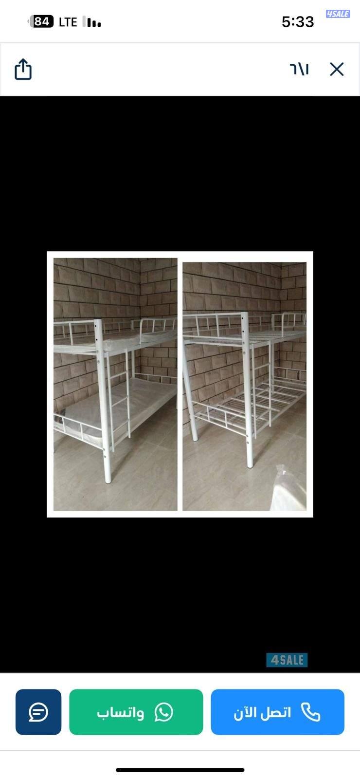 سرير حديد ومرتبه طبيه وبطانيه ومخده والملايات1