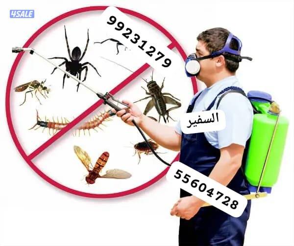 مكافحه حشرات وقوارض بجميع مناطق الكويت وكفالة سنتين رش2