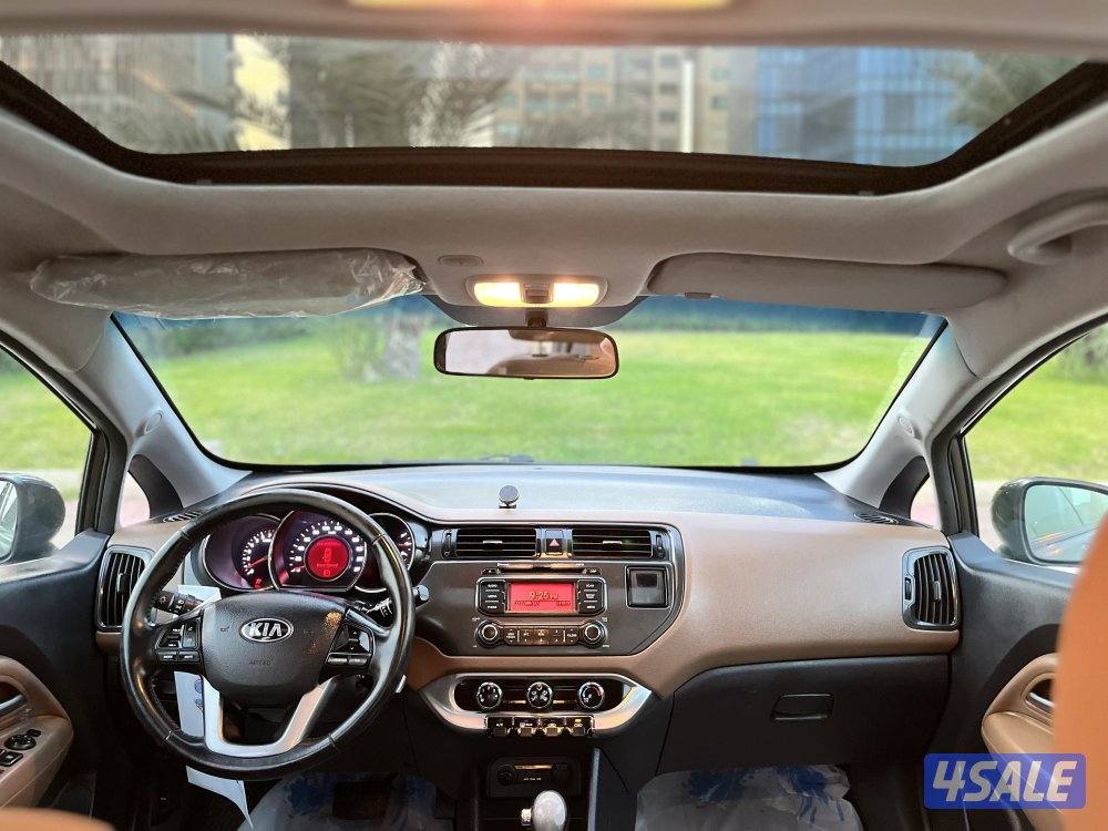 كيا ريو موديل 2014 كامل الموصفات صبغ وكالة عداد 102 الف شرط الفحص10