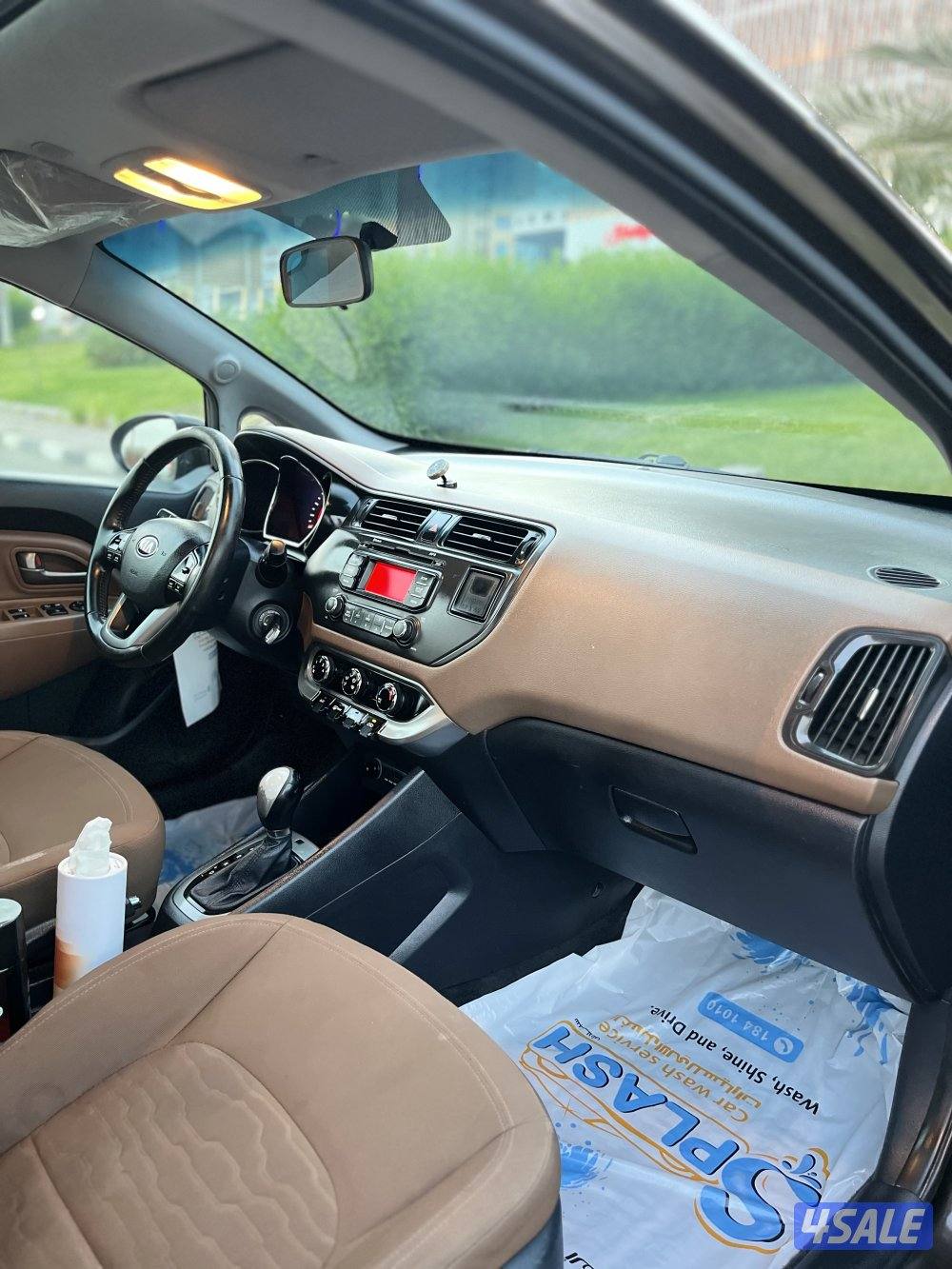 كيا ريو موديل 2014 كامل الموصفات صبغ وكالة عداد 102 الف شرط الفحص11