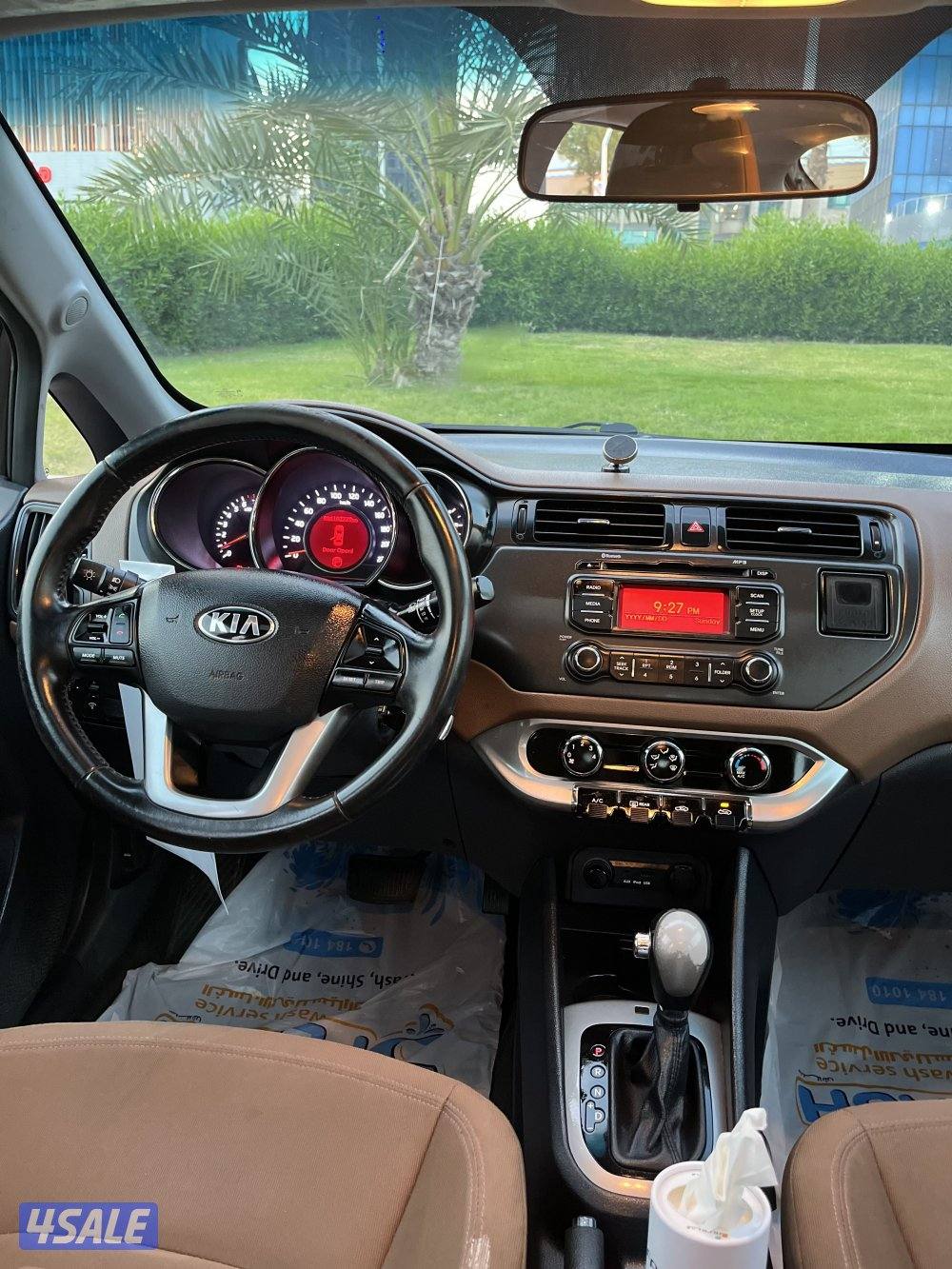 كيا ريو موديل 2014 كامل الموصفات صبغ وكالة عداد 102 الف شرط الفحص13