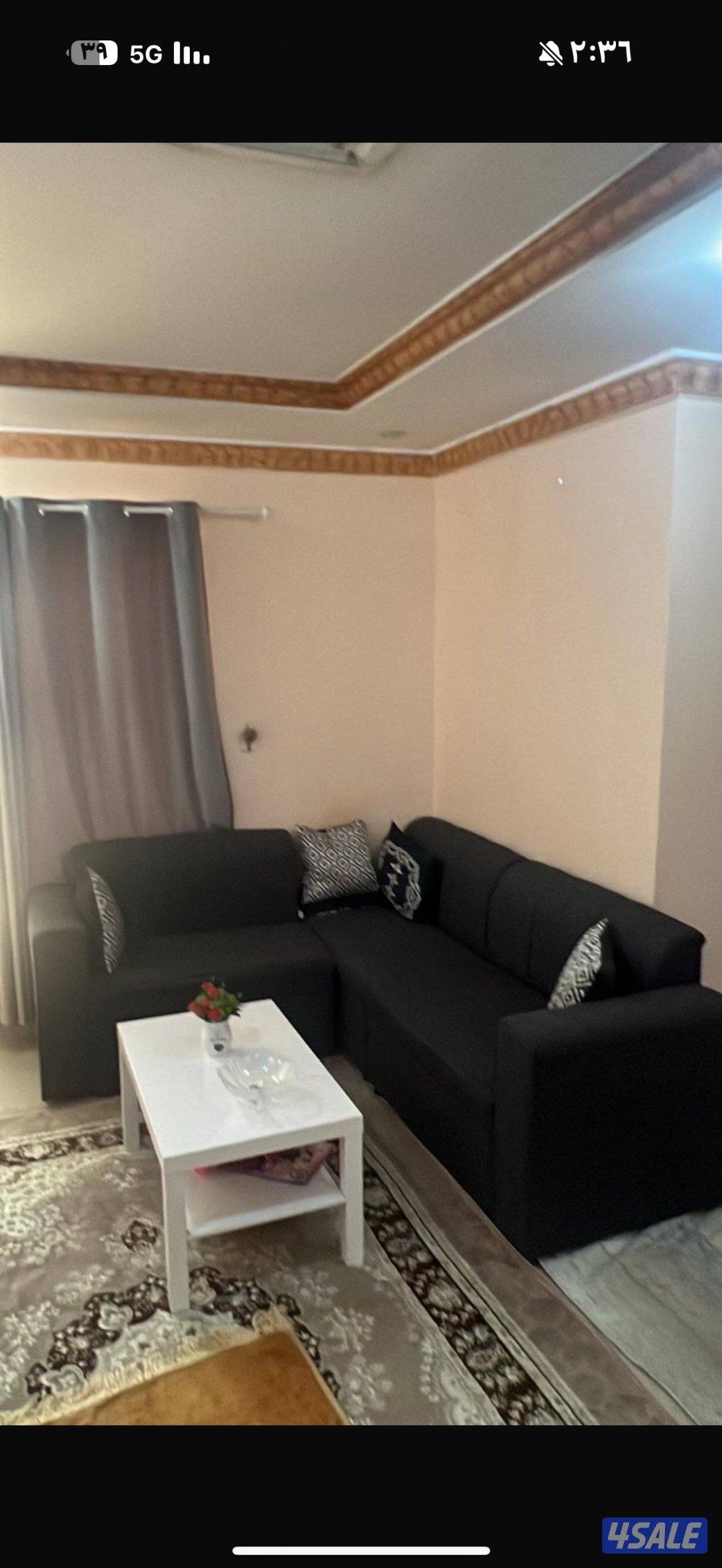 للايجار فتره مؤقته مفروشه بالكامل سريرين غرفه كبيره وصاله وحمام كبار0