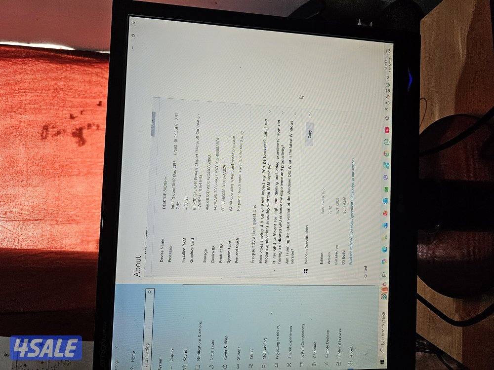 كمبيوتر مكتبي مستعمل للبيع0