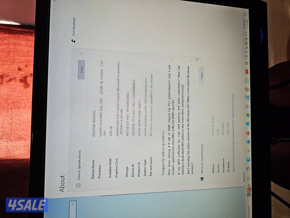 كمبيوتر مكتبي مستعمل للبيع3