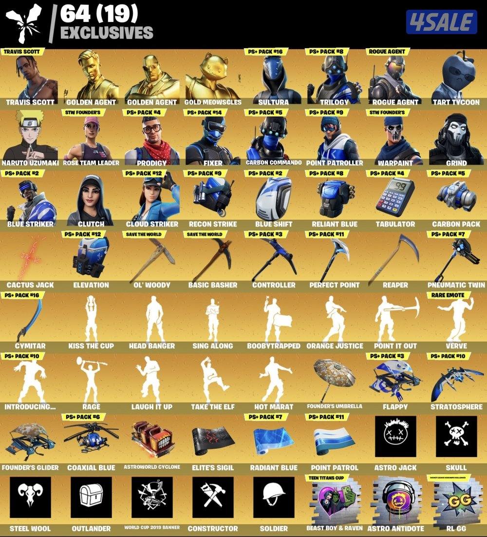 حساب فورت نايت في ترافس سكوت نادرة4