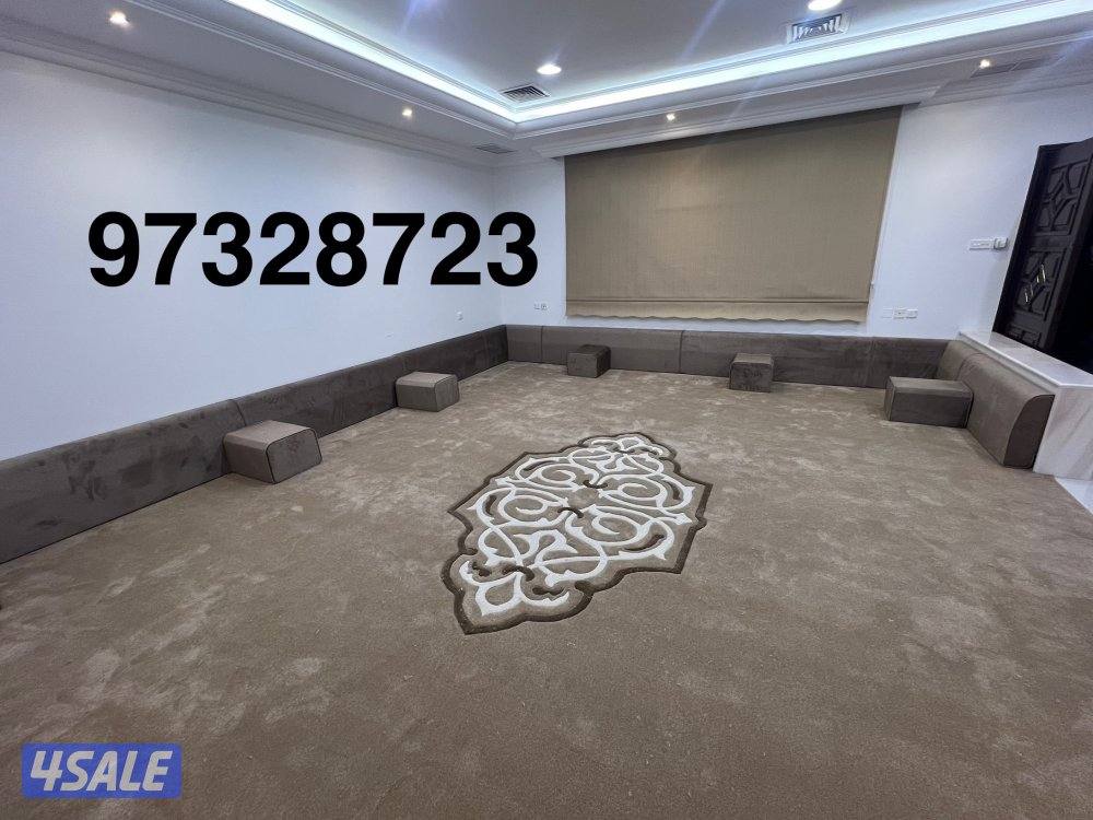 تنجيد وتفصيل كنب ديوانيات مساند وكل الستاير وسجاد قص0