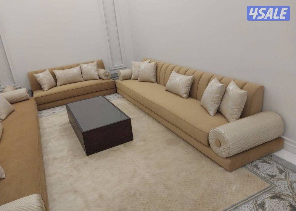 تنجيد وتفصيل كنب ديوانيات مساند وكل الستاير وسجاد قص8