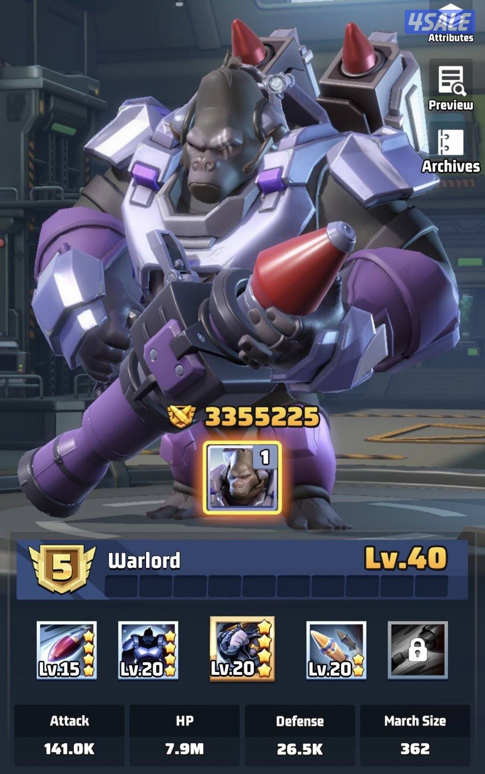 للبيع حساب لعبة لاست وار سيرفر 7813