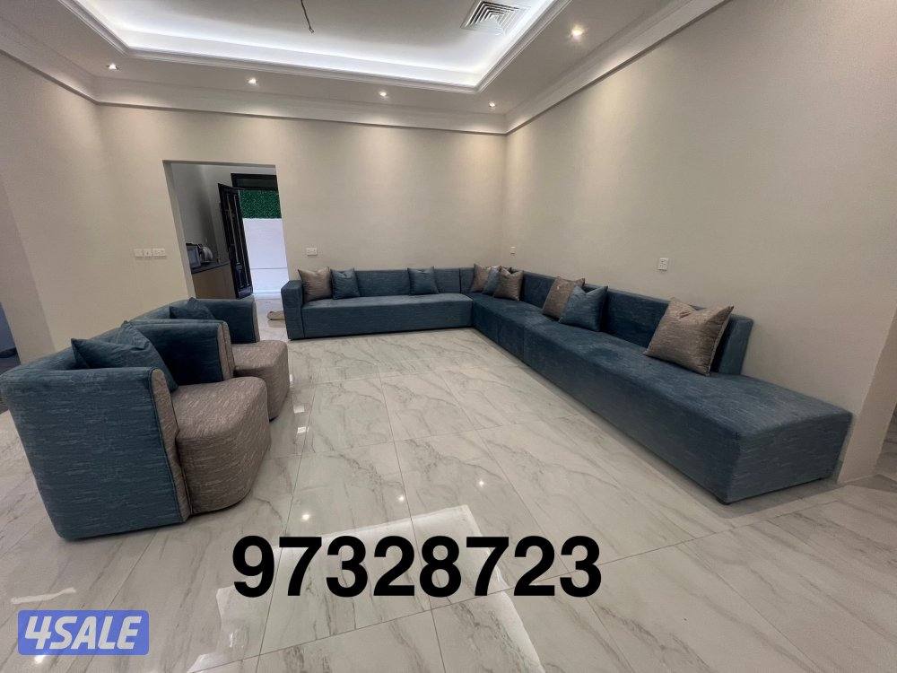 تنجيد وتفصيل ديوانيات جلسات مطارح مساند وكل الستاير وسجاد قص9