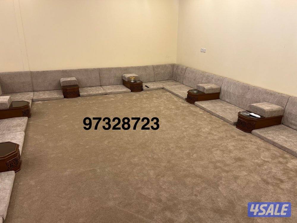 تنجيد وتفصيل مساند وديوانيات وكنب ومطارح وكل الستاير وسجاد قص2