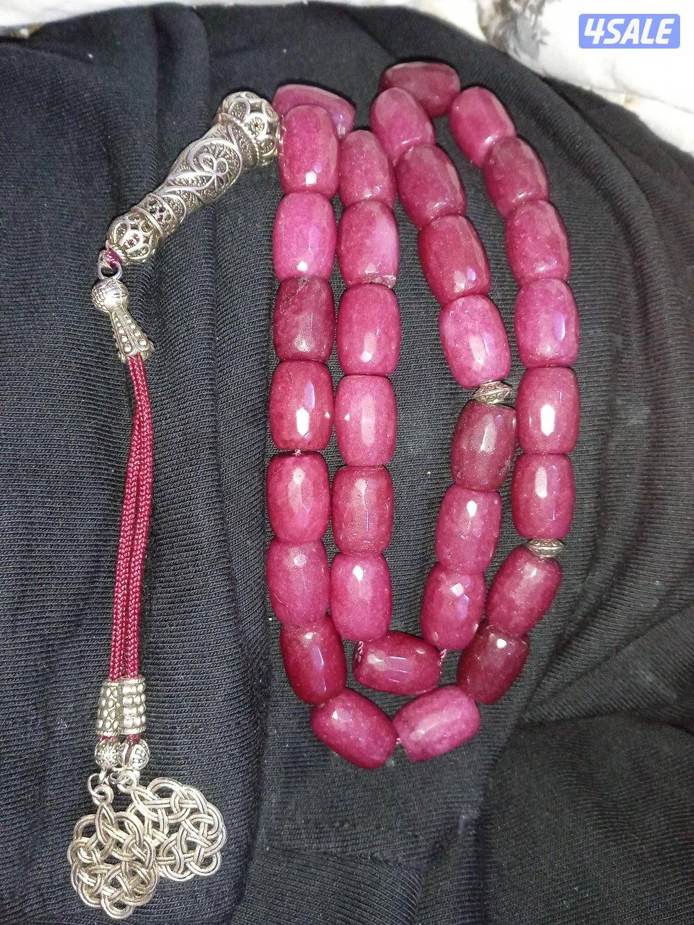 للبيع مسباح ياقوت الهندي الفريد و الملكي و مسباح عقيق السليماني الحي2