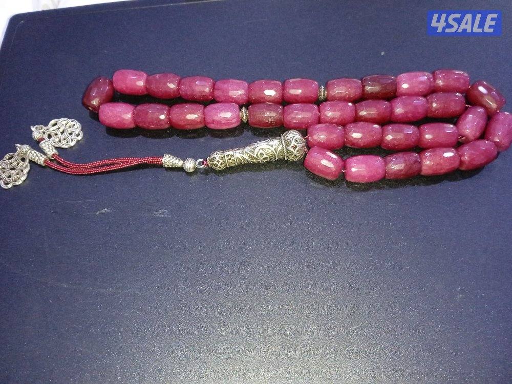 للبيع مسباح ياقوت الهندي الفريد و الملكي و مسباح عقيق السليماني الحي5