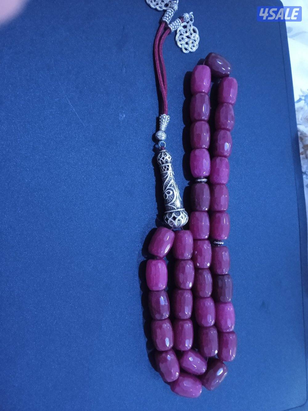 للبيع مسباح ياقوت الهندي الفريد و الملكي و مسباح عقيق السليماني الحي14