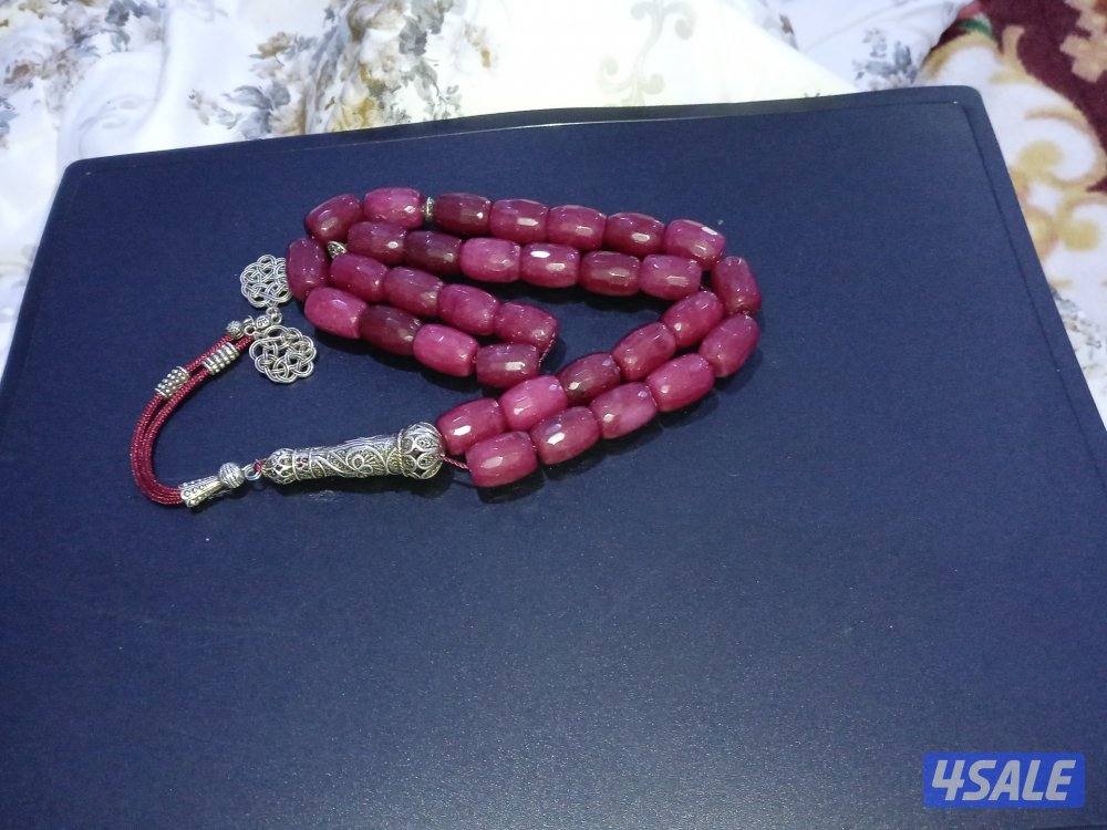 للبيع مسباح ياقوت الهندي الفريد و الملكي و مسباح عقيق السليماني الحي15