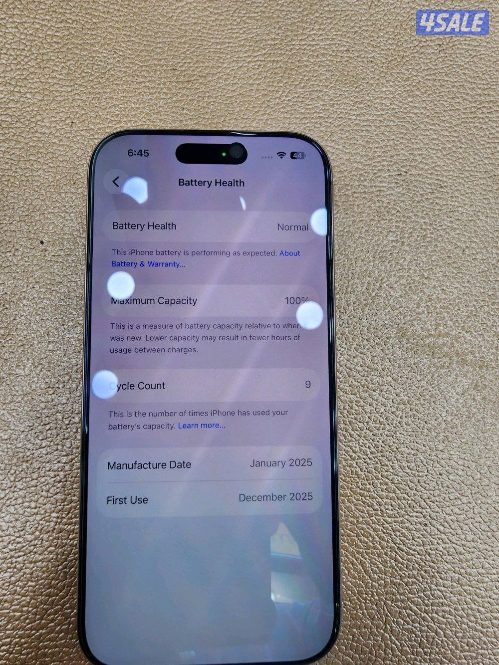 iphone 16 pro 512gb battery 100% 9cycle count only.0