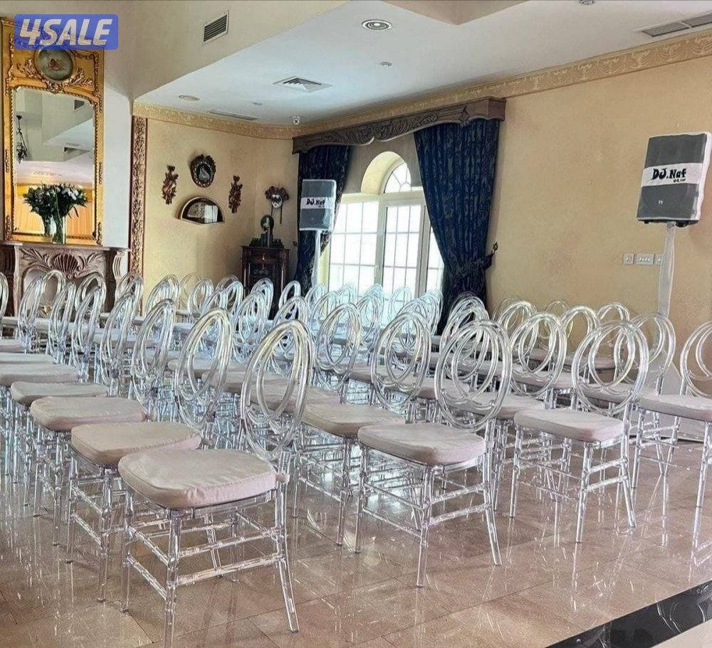كراسي شفاف كراسي مطروق كنف امريكي كراسي عاديه طاولات تقديم طاولات5