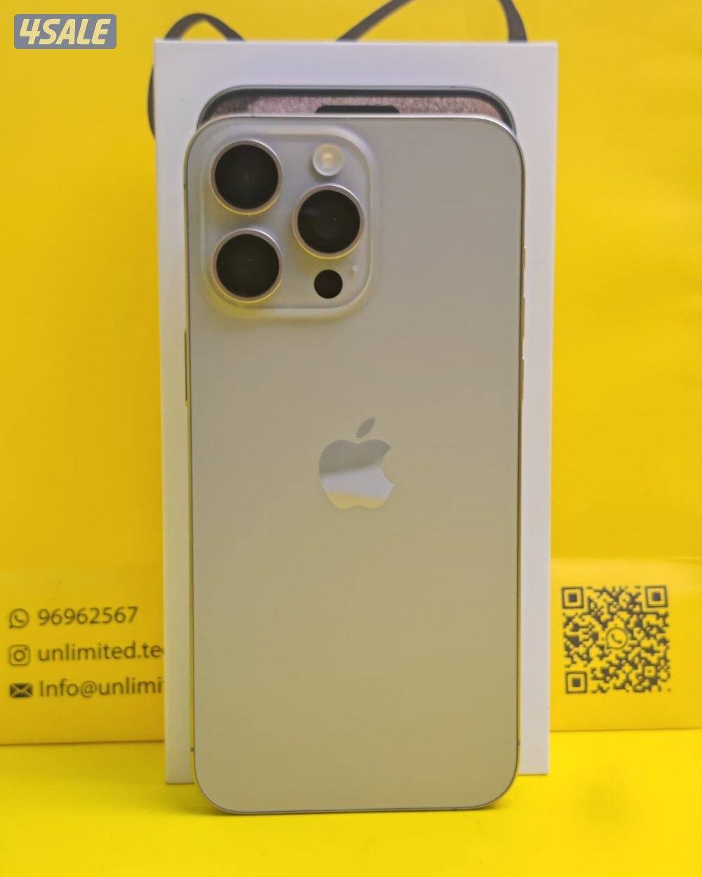 ايفون 15 برو ماكس – تيتانيوم – 86٪ iPhone 15 Pro Max 256GB Natural ,9