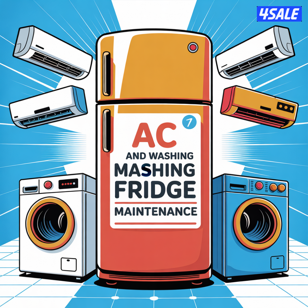 تركيب وصيانة جميع أنواع مكيفات الهواء، وإصلاح الغسالات والثلاجات الأوت9