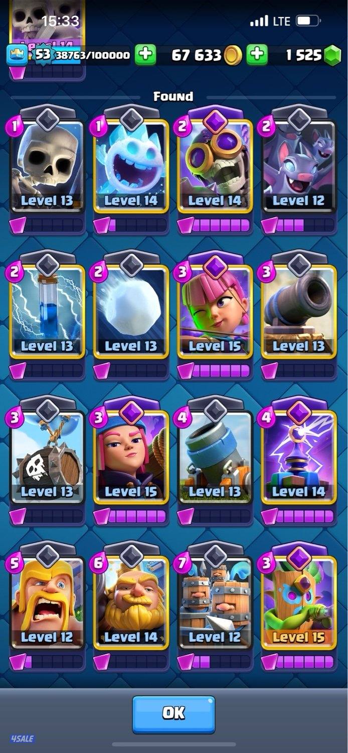 COC /clash royal / Brawl starts accounts for sale5