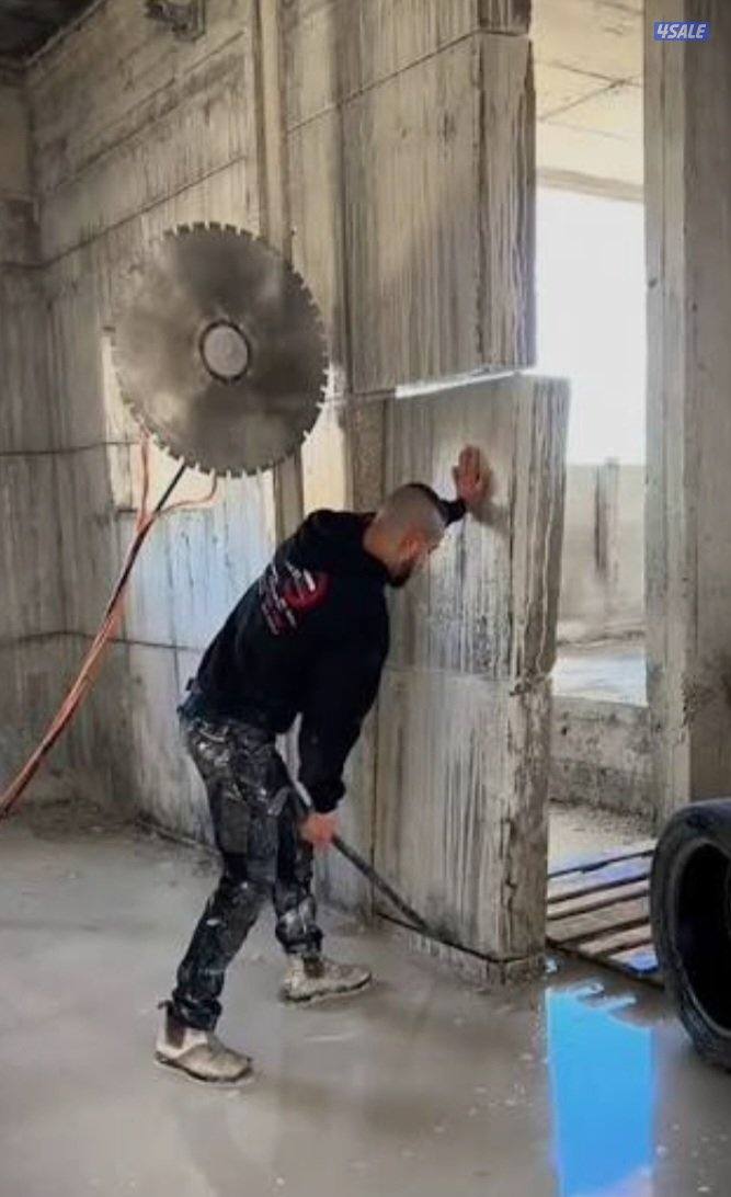 قص خرسانهليزر المسلحة وعمل فتحات الكور للتهويه والصحي وهدم الطوف1