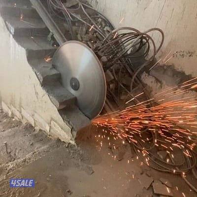 قص خرسانهليزر المسلحة وعمل فتحات الكور للتهويه والصحي وهدم الطوف5