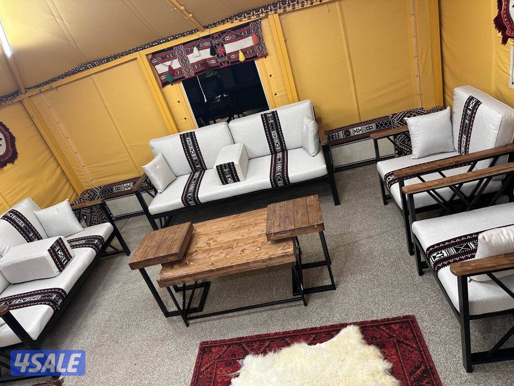 كراسي خارجيه اطقم قعدات خشب سعودي5