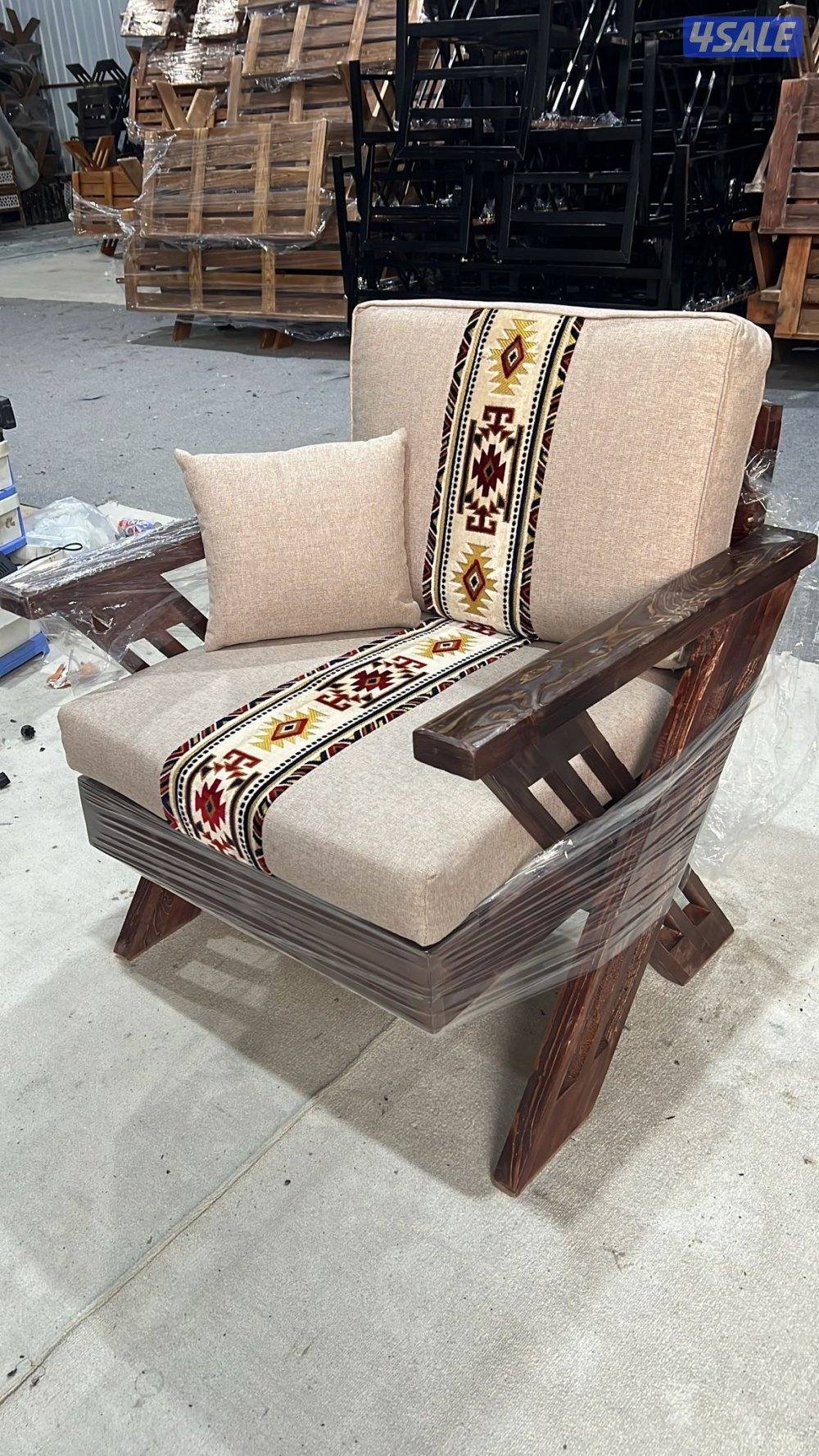 كراسي خارجيه اطقم قعدات خشب سعودي10