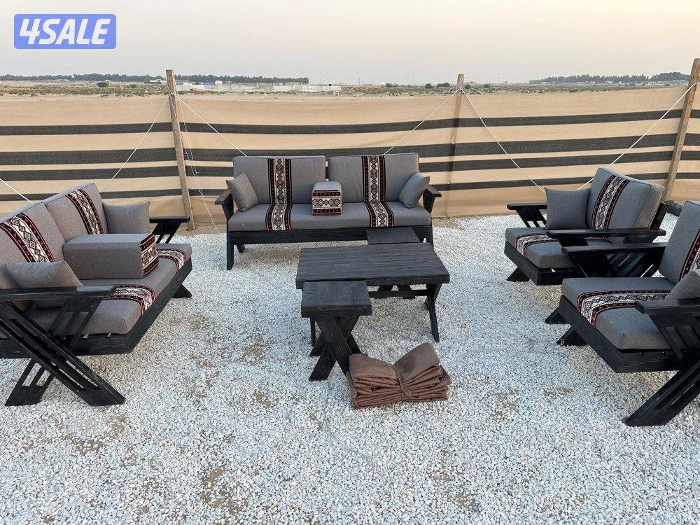 كراسي خارجيه اطقم قعدات خشب سعودي12