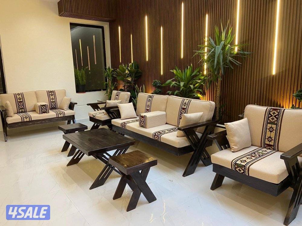 كراسي خارجيه قعدات اطقم خشب سعودي3