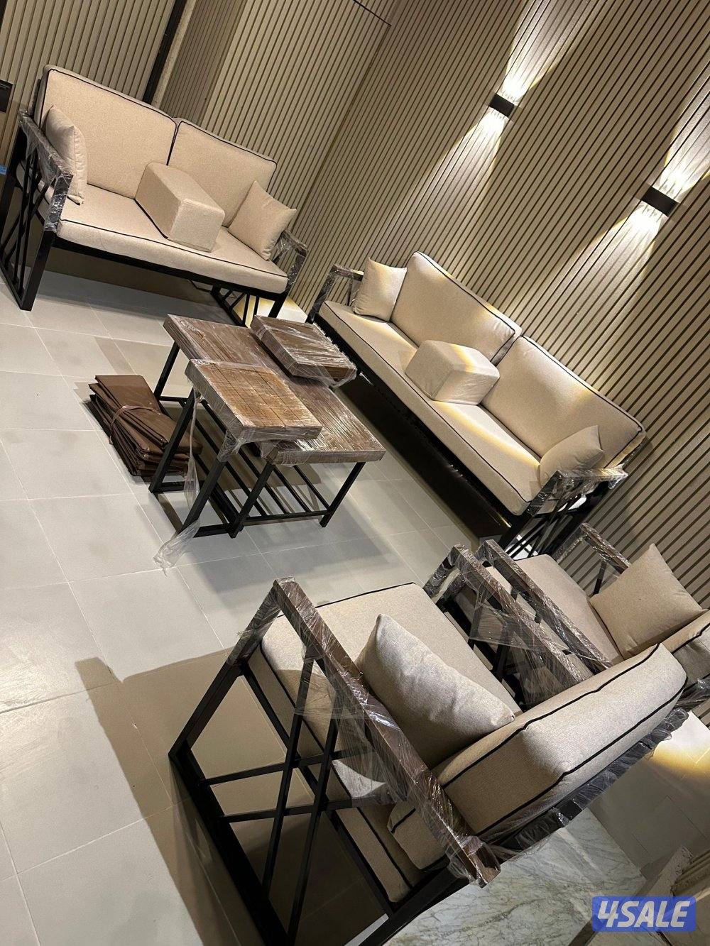 كراسي خارجيه قعدات اطقم خشب سعودي1