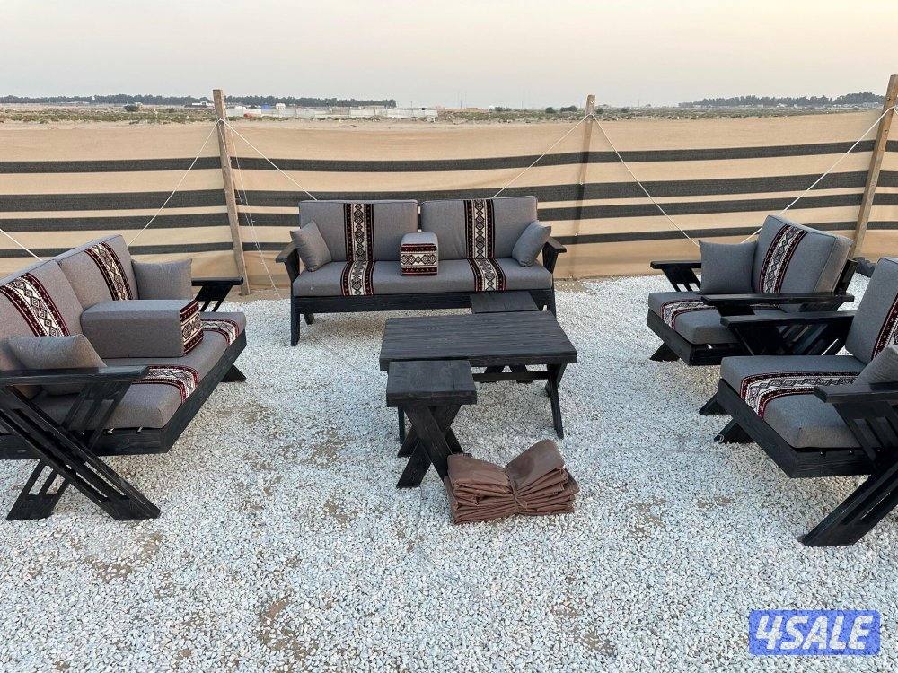 كراسي خارجيه قعدات اطقم خشب سعودي4